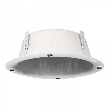 Quam Back Box Enclosure, Round, 275 Cid, 4X Welded Tie-Off Straps, White ERD-8